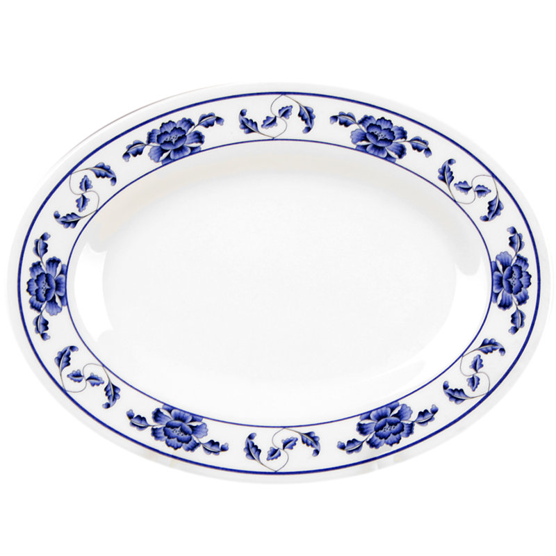 Thunder Group Inc. Lotus Melamine Platter, 0.67" H x 8.03" W x 5.64" D