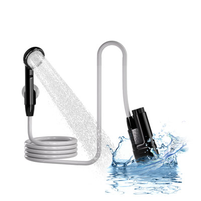 Portable Rechargeable Outdoor Shower Pump with Power & Temperature Display – 4000mAh Battery, Water Filter for Camping, Pet Cleaning & Car Washing