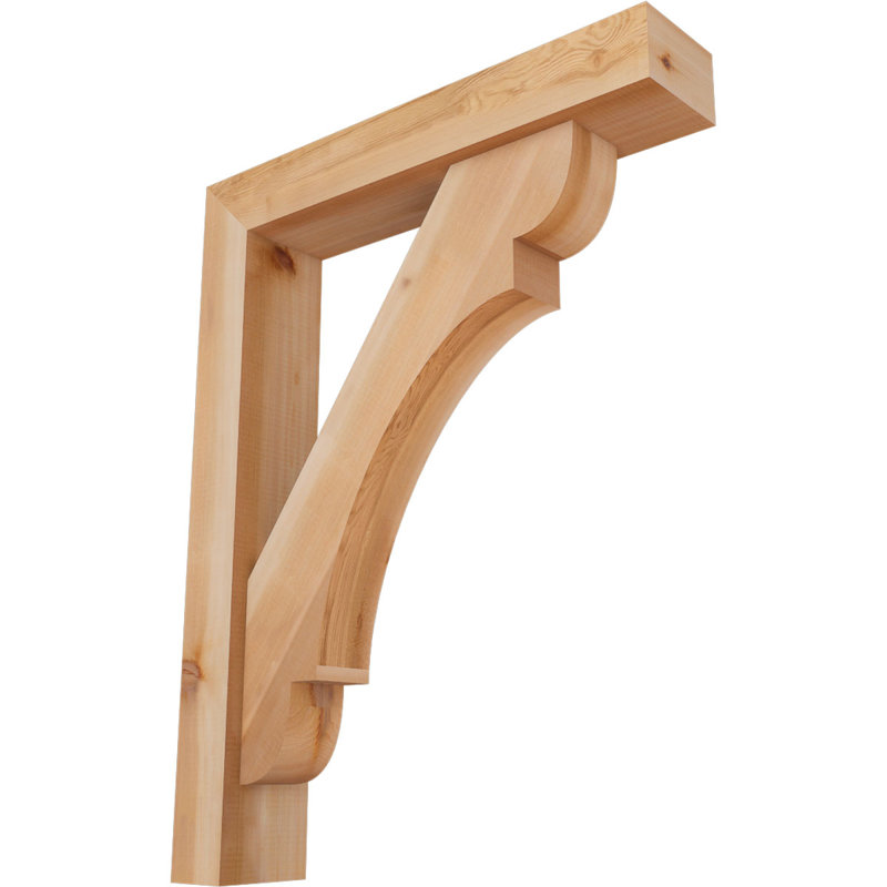 Olympic Block Offset Brace Bracket, 36 x 28, 5 1/2"W Western Red Cedar (Smooth)