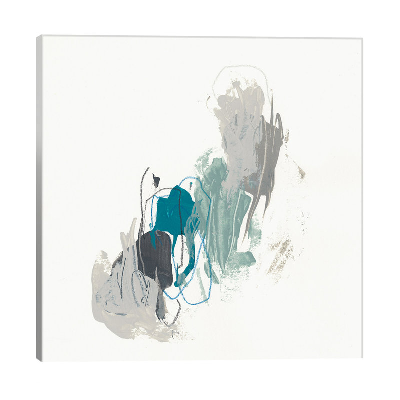 Teal Gesture II by June Erica Vess - No Frame Painting on Canvas, 93.98 cm H x 93.98 cm W x 1.91 cm D