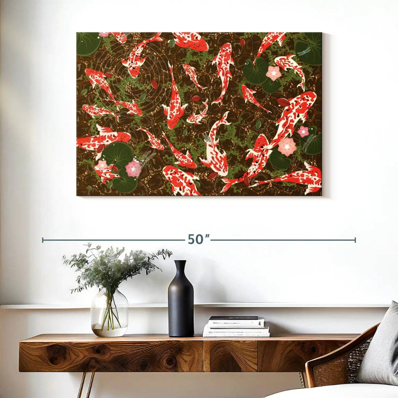Brampt Koi Pond Patterns, 26'' H x 39'' W