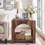 Table de bout 27,56 "en arche de style campagnard, table d'appoint moderne avec tablette de rangement ouverte pour le salon, ensemble de 2-129912498