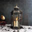 Lanterne décorative moyenne en métal 14 po (noir)