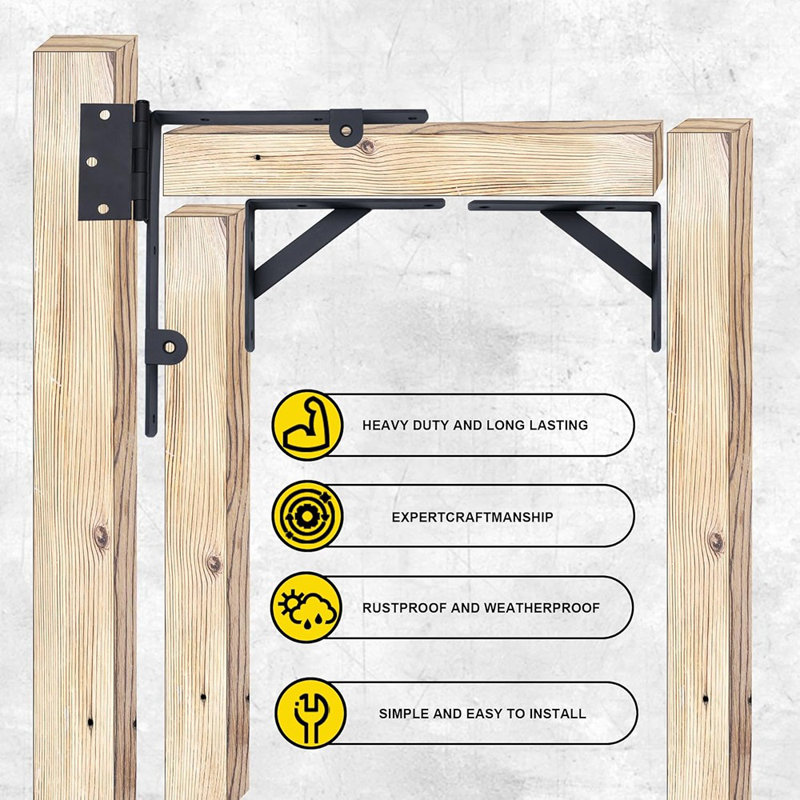 Ensemble de 2 supports anti-affaissement pour porte d'angle