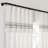 Mercantile Drop Cloth Stripe Curtain Panel, Light Filtering Ring and Tab Top with Attached Valance, 108 in Long x 50 in Wide, Farmhouse Single Window Panel, Bedroom, Living Room and Dining Room, Grey Stripe-1769369488-1769369518