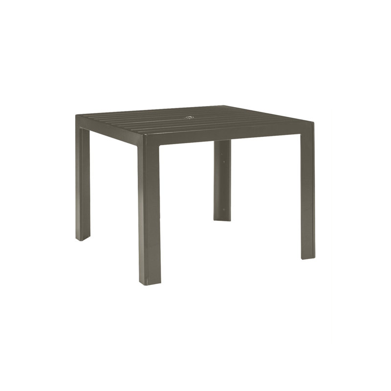Table de salle à manger en aluminium, Moka, l 36 po x L 36 po x H 29,25 po