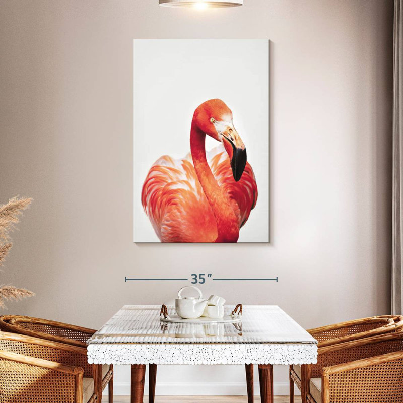 Brampt Blush Flamingo, 48" H x 32" W