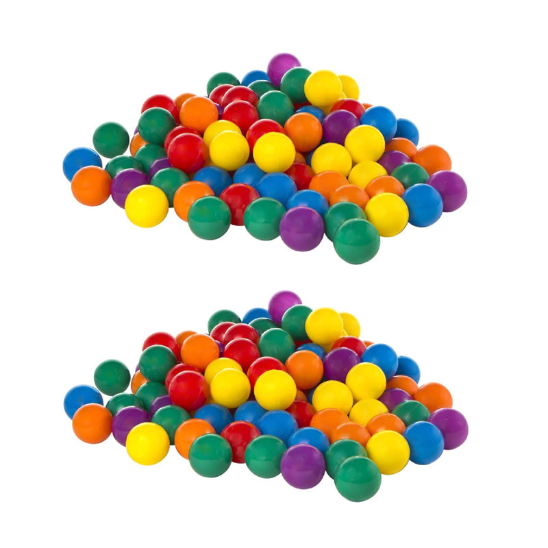 Intex 100-Pack Large Plastic Multi-Colored Fun Ballz For Ball Pits, 3.12" H x 3.12" W x 3.12" D