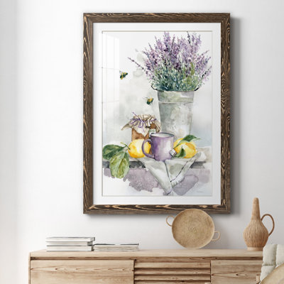 Lavande, citron et miel - peinture sur cadre