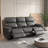 Fabric Power Reclining Sofa with Drop Down Table USB Button and Wireless Charger