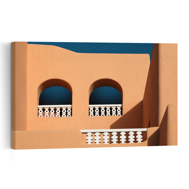 «Warm Arches Blue Sky», art géométrique minimaliste abstrait, impression d'art mural paysage, H 12 po x l 18 po