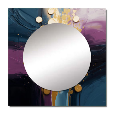 Denerio - Abstract Square Living Room Wall Mirror Art