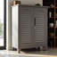 Armoire de rangement pour outils en métal de 47 po de hauteur, avec amplement d'espace de rangement pour le garage, l'entrepôt, le jardin, le bureau, le salon, la salle de bain et la buanderie (ardoise)