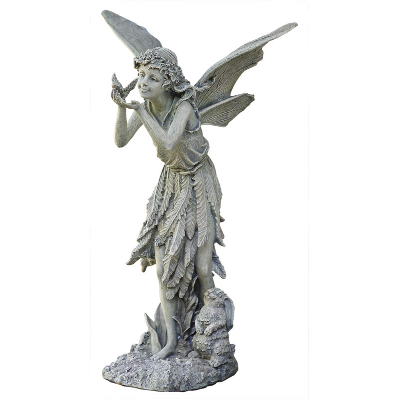 Statue fée et oiseau Truitt