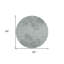 8' Charcoal Round Floral Washable Indoor Outdoor Area Rug