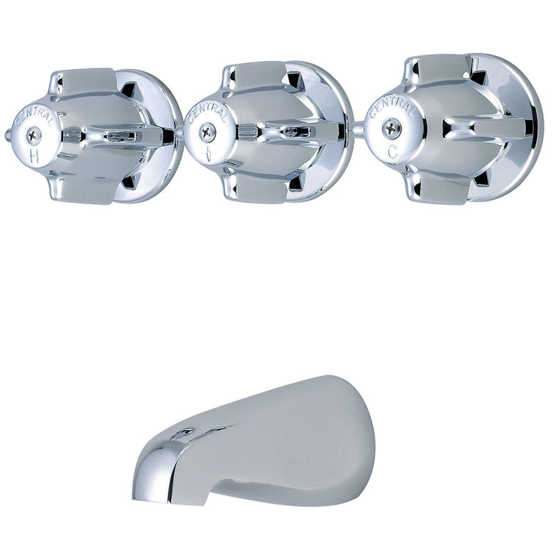 3 Handle Wall Handle Tub Set
