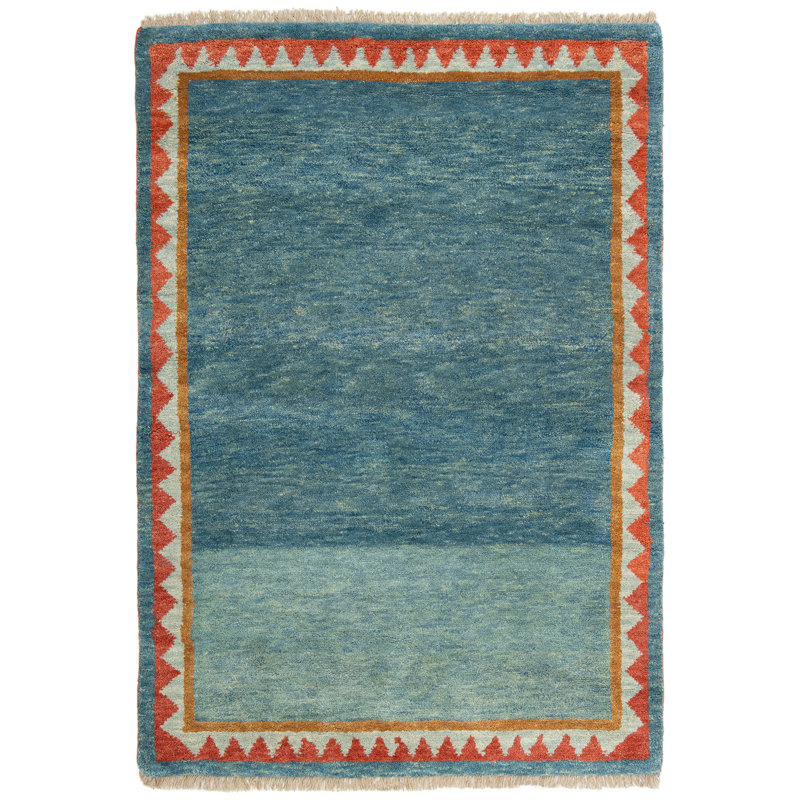 Caden Hand-knotted Wool Rug, Rectangle 4' x 6'