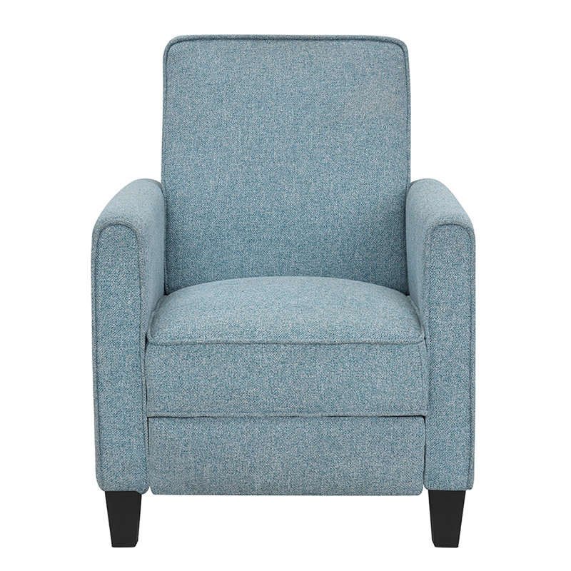 Mulvane Upholstered Recliner, Blue Linen