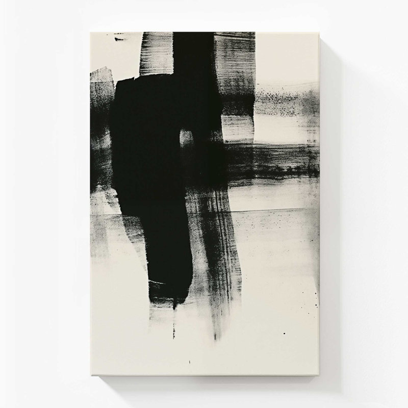 Impression sur toile gris anthracite Whisper III, Toile tendue, 72" H x 48" W x 1.25" D