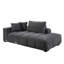 Canapé modulaire en chenille gris choisi avec coussins décoratifs et 2 repose-pieds