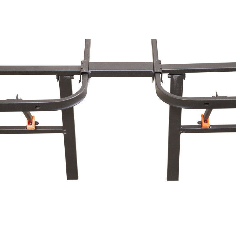 Twin Black Metal Platform Bed Frame with Storage