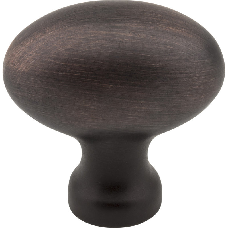 Oversized Lyon 1 5/8" Length Oval Knob, Brushed Oil Rubbed Bronze
