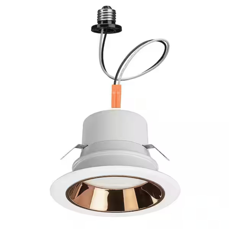Commercial Electric 4 In. Adjustable Led Recessed Light Trim With 4 Trim Colors
