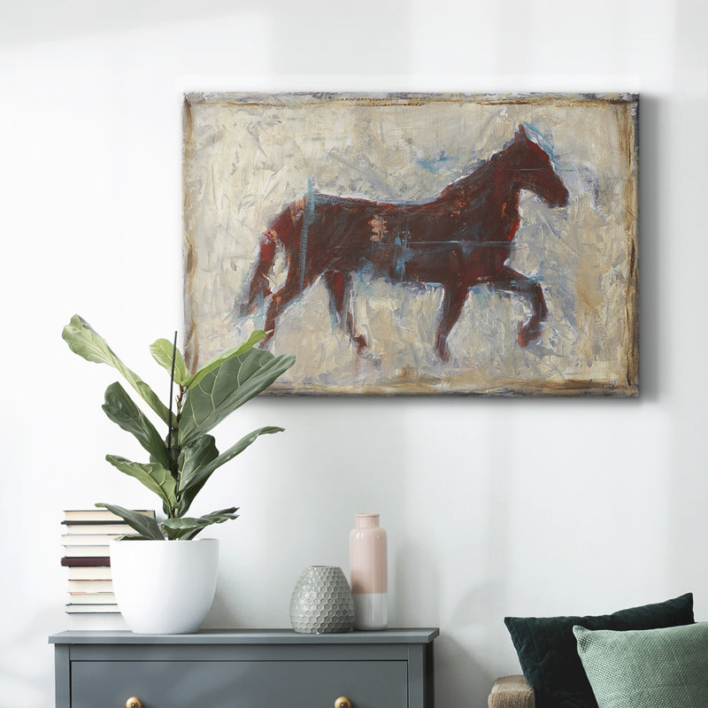 Iron Equine II-Gallery Wrapped Canvas, 32" H x 48" W