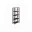 Bibliothèque, bibliothèque, étagère, 4 niveaux, h 62 po, bureau, chambre à coucher, stratifié brun, métal noir, contemporain, moderne