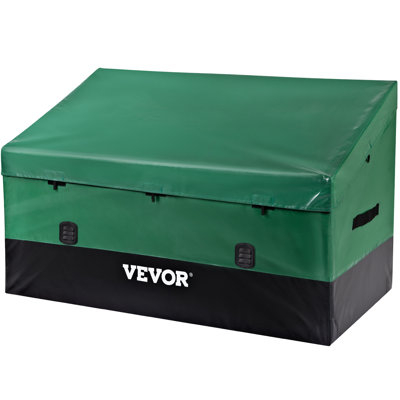 VEVOR Outdoor Storage Box, 230 Gallon Waterproof PE Tarpaulin Deck Box W/Galvanized Frame by VEVOR