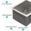 Évier encastré à simple cuve de 13 pouces - Acier inoxydable 304, et lavable, drain en forme de X, avec support de séchage et guide d'installation, jauge 18, surface, drain pour un nettoyage facile.