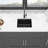 Quartz Kitchen Sink - 17.71"X15.74"X9" Black Granite Composite Undermount Kitchen Sink-121405300