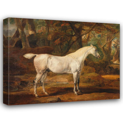«Gris Arabian Stallion, la propriété de Sir Watkin Williams-Wynn» par James Ward, reproduction d'art sur toile tendue avec châssis