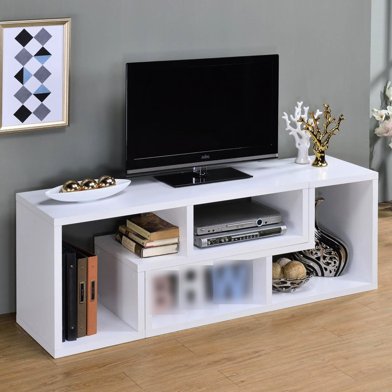 Contemporary White Bookcase With Wood Tone Finish For Elegance Open Front Easy Access In Living Room