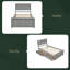 Lit plateforme avec rangement, 2 tiroirs avec roulettes, structure simple-220075852