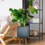 Honeycomb Style Cylinder Round Planter with Feet-379134889