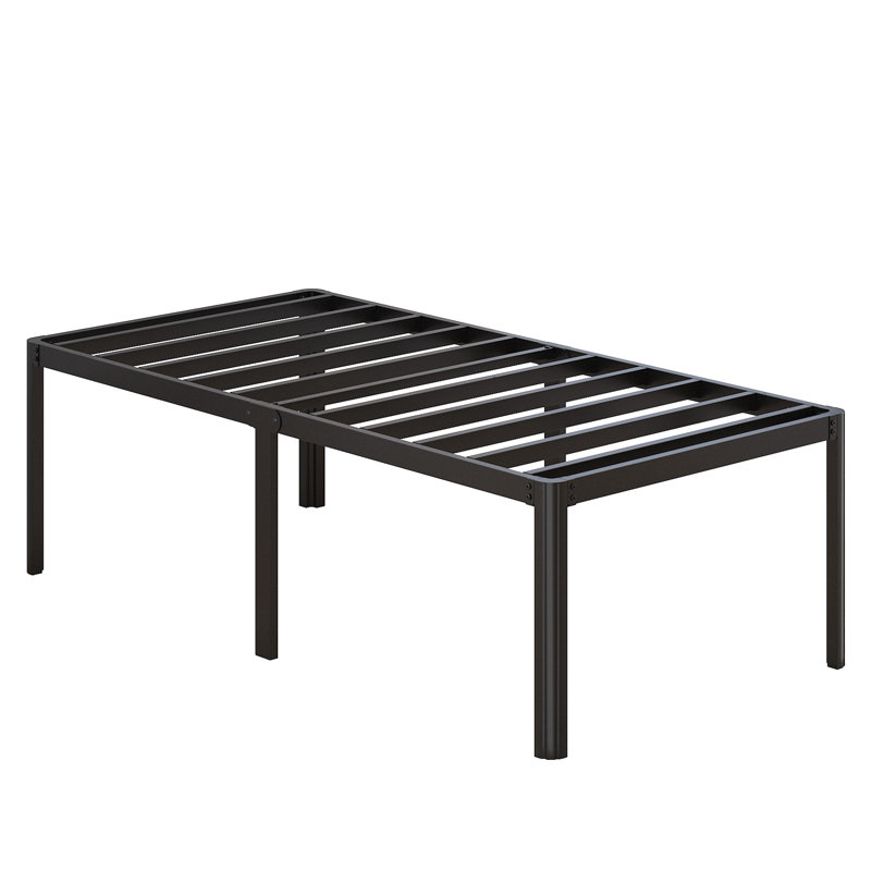 24 Inch Bed Frame with Rounded Corner Legs, Twin