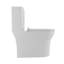 Une toilette en céramique allongée, blanche, 1,1 / 1,6, de hauteur confortable et allongée 1,1 et 1,6