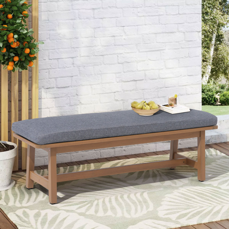 Banc d'extérieur avec coussins, Gris