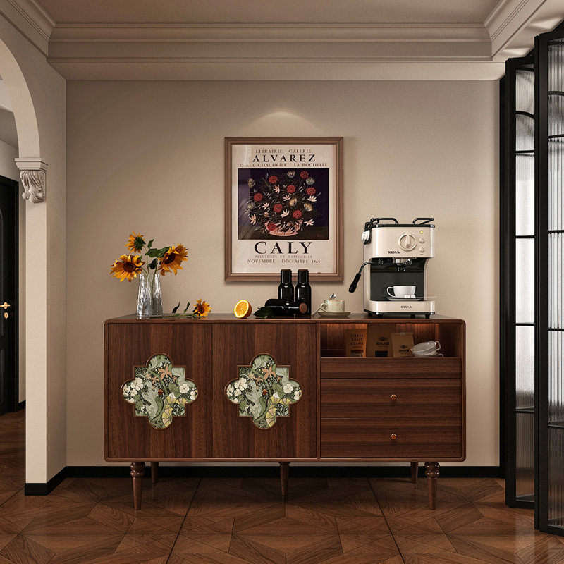 Buffet rétro de style européen, Brun