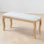 Ensemble de salle à manger 6 pièces, table de salle à manger rectangulaire et 4 chaises et banc rembourrés, plateau en placage de chêne, piédestal double, salle à manger de style Mid-Century moderne-1032256928-1032256941