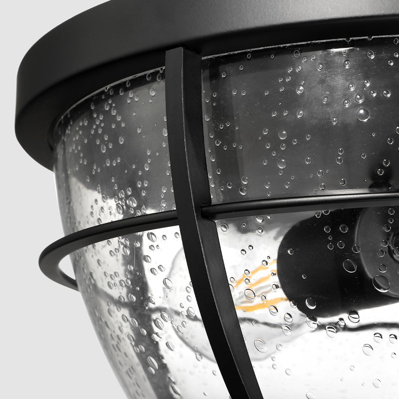 Plafonnier encastré 2 lumières 12,88 po Nox, Noir mat