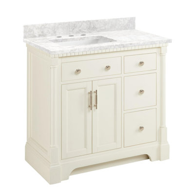 Claudia 36" Mahogany Single Basin Vanity Set with Cabinet, Vanity Top