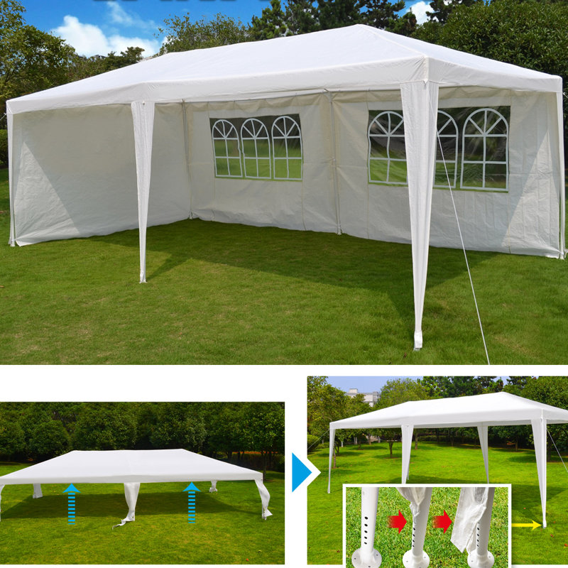 Abri de fête en acier l 20 pi x P 10 pi