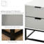 Bartosz 39 cm W Steel Bedside Table