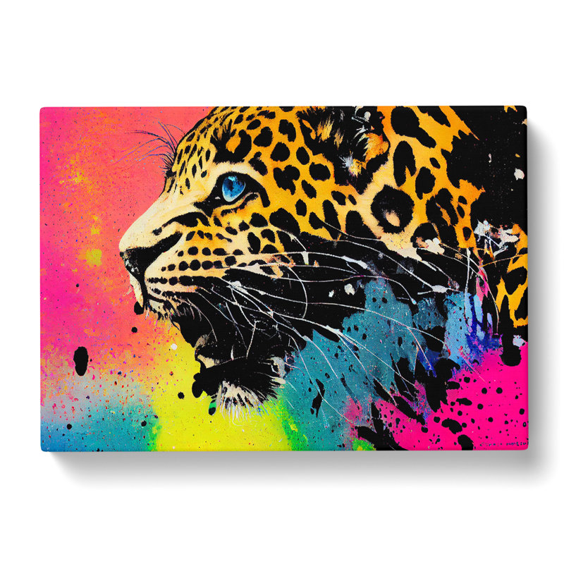 Leopard Splash Abstract - Wrapped Canvas Print, 35cm H x 50cm W x 3cm D