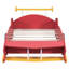 Lit de voiture de course simple rouge sur roulettes, contreplaqué massif et fabrication, rails latéraux pour la prévention des chutes, conception de sommeil confortable, dimensions de 98,7 po x 41,7 po et 26,5 po, assemblage requis, sécurité de qualité,-130833683