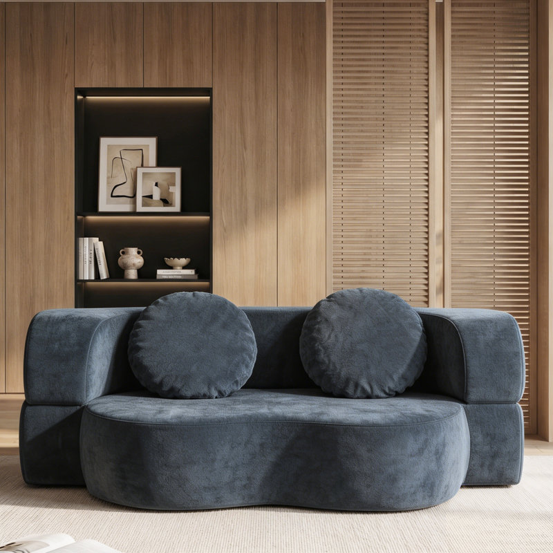 Canapé modulaire Audrye, Noir    