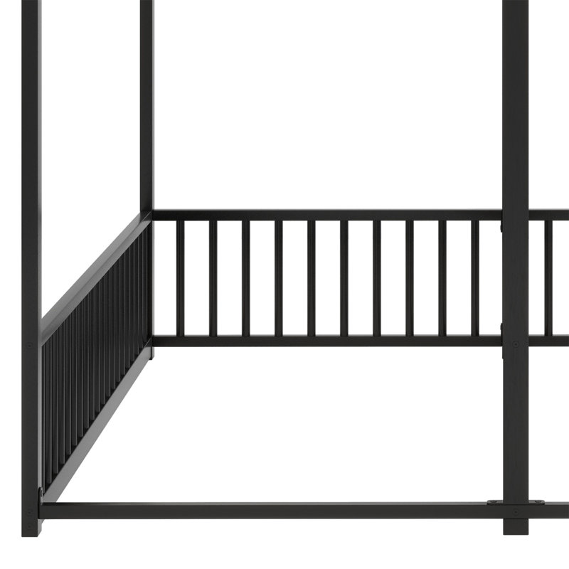 Lits plateforme en métal, Noir, noir, noir, noir