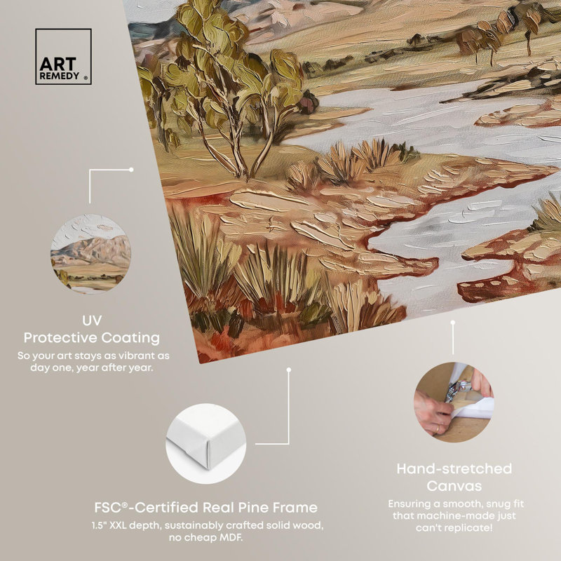 Calm in the Crest II Vintage Landscape Wrapped Canvas Art